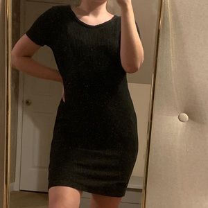 brandy melville black casual mini dress